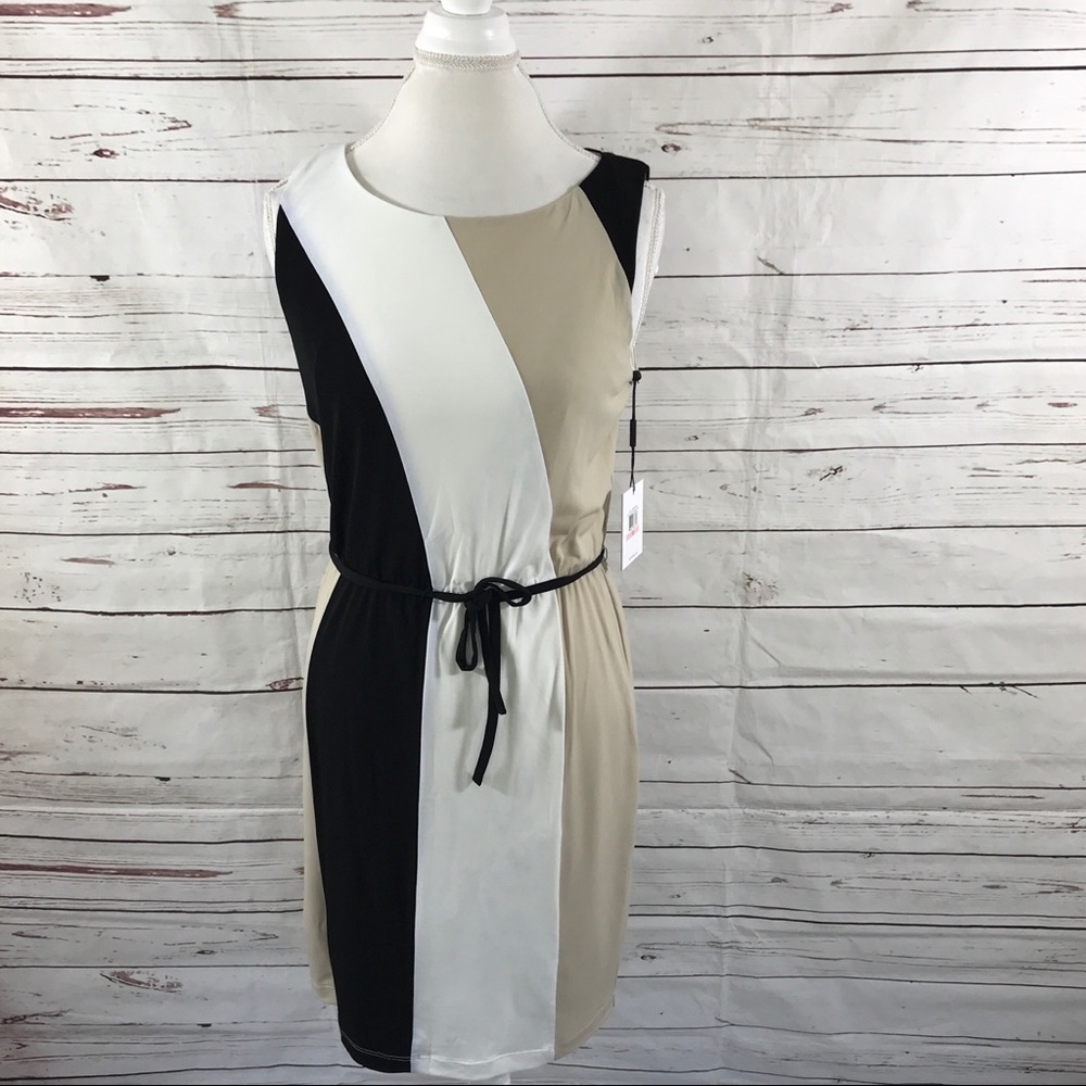 Calvin Klein Sleeveless Dress color block Size 10